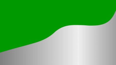 Animasyon gri nokta. Geçmişi. Döngülü video. Dekoratif dalga yavaş yavaş şekil değiştirir. Düz vektör çizimi yeşil arkaplanda izole edildi.