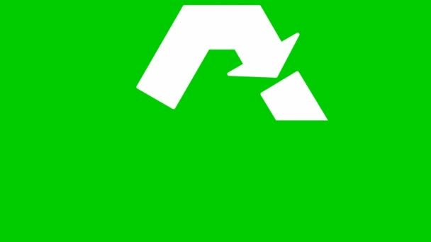 Animated Ecology Icon White Symbol Recycle Concept Green Technology Environmental — Vídeos de Stock