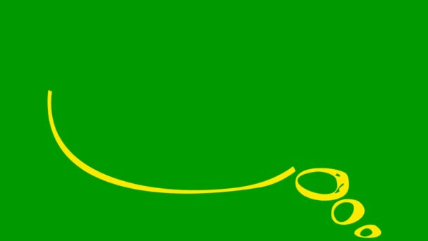 Анімований Жовтий Символ Хмари Мовлення Стилі Ескізів Додола Копіювальним Простором — стокове відео