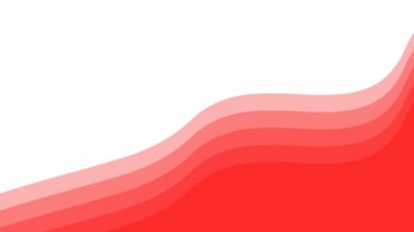Animated red spot background. Looped video. Decorative wave gradually changes shape. Flat vector illustration isolated on a white background.