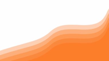 Animated orange spot background. Looped video. Decorative wave gradually changes shape. Flat vector illustration isolated on a white background.