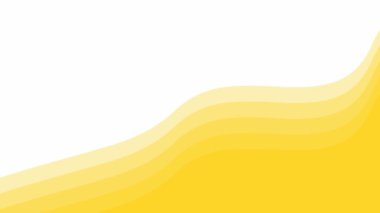 Animated yellow spot background. Looped video. Decorative wave gradually changes shape. Flat vector illustration isolated on a white background.
