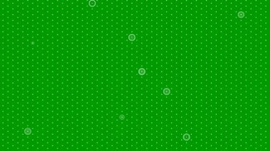 Animated white abstract point background. Backdrop with animation of dots. Vector illustration isolated on green background. 