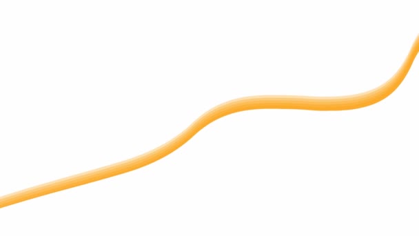 Animated Orange Stripe Decorative Line Wave Gradually Changes Shape Looped — 图库视频影像