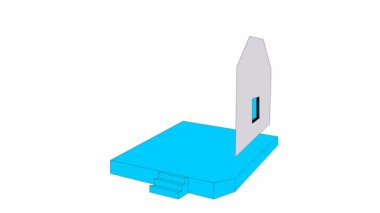 Symbol of house. Flat icon. The process of building a house. Concept of home, real estate. Vector illustration isolated on white background.