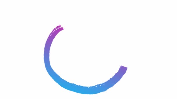 Κινούμενο Εικονίδιο Του Βέλους Κύκλο Ροζ Μπλε Σύμβολο Βιντεοσκοπημένο Χειροκίνητη — Αρχείο Βίντεο
