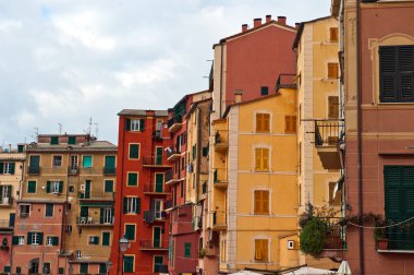 Kış aylarında İtalya pitoresk eski köy