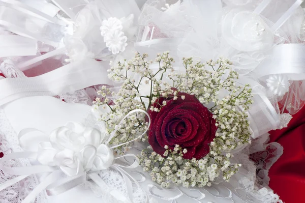 Almohada para anillos de boda —  Fotos de Stock