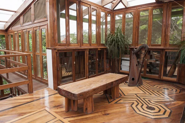 Wohnzimmer aus Bambus — Stockfoto