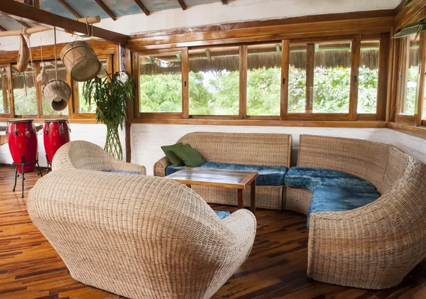 Living room in bamboo — Stock Photo, Image