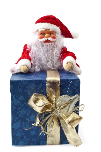 Santa Claus sitting on a parcel 1 — Stock Photo, Image