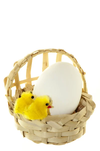 Basket with Eater eggs — Stock Photo, Image