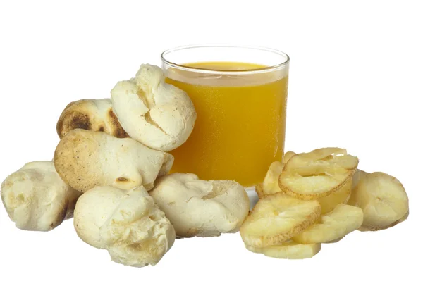 Fried yucca and yucca bread — Stock Photo, Image