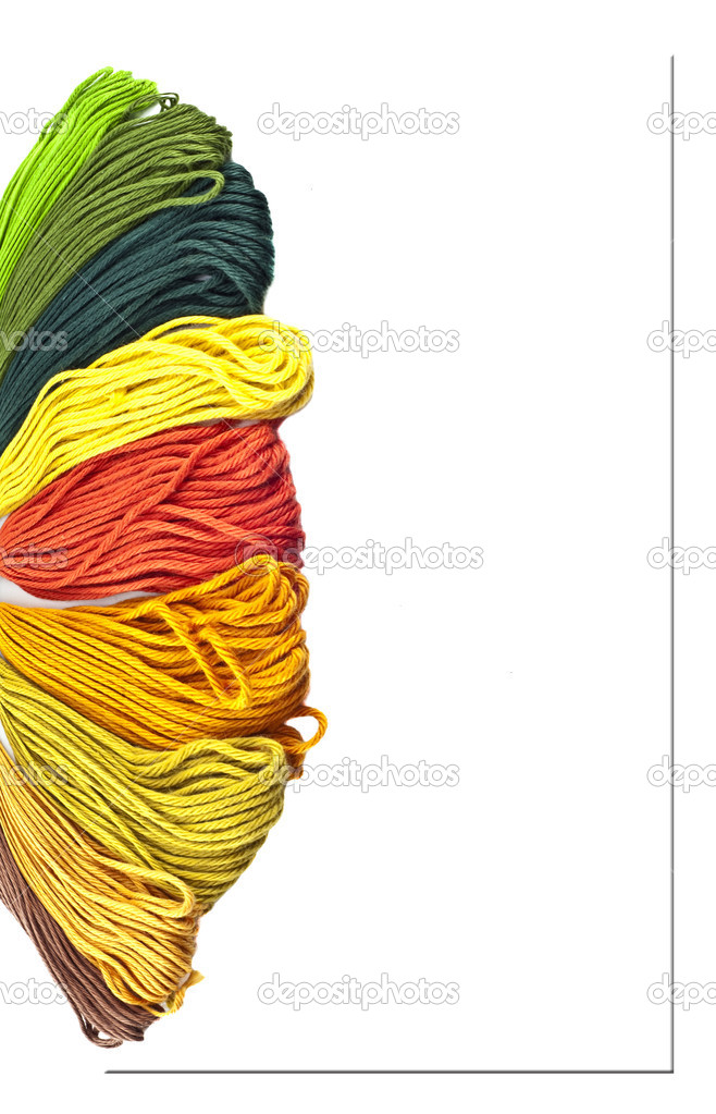 Skeins of colored cotton 2