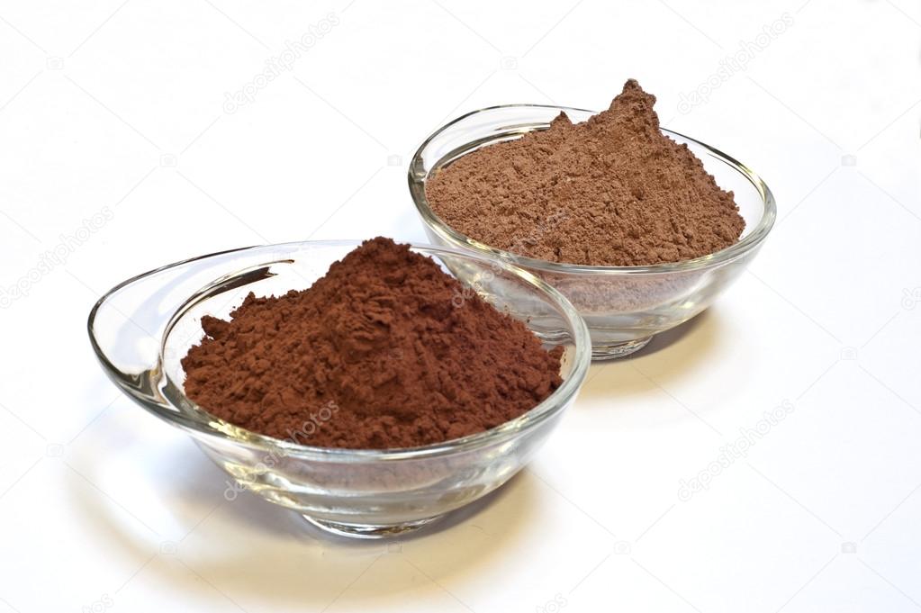 cocoa cake and cocoa powder