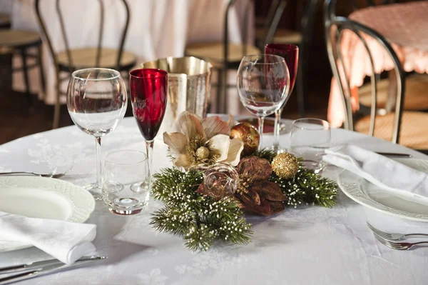 A table set for holiday season — Stock Photo, Image