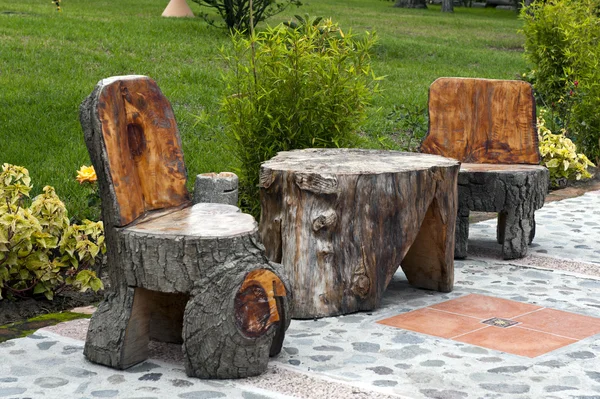 Garden table and chairs — Stock Photo, Image