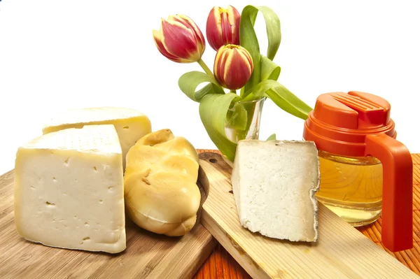 चीज आणि मध — स्टॉक फोटो, इमेज