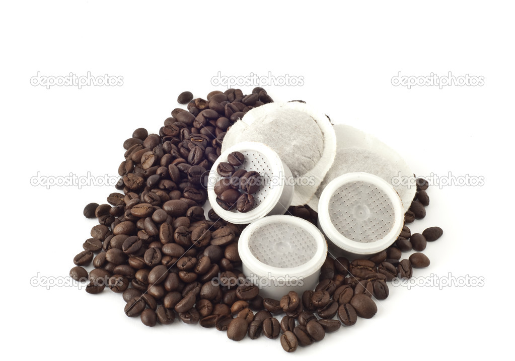Coffee beans and coffee pods 1
