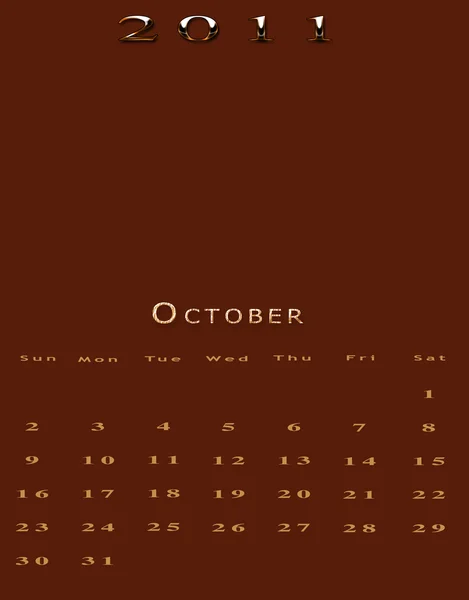 Щомісячний календар 2011 — стокове фото
