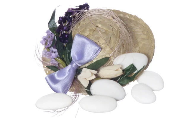 Bröllop gynnar och blommor — Stockfoto