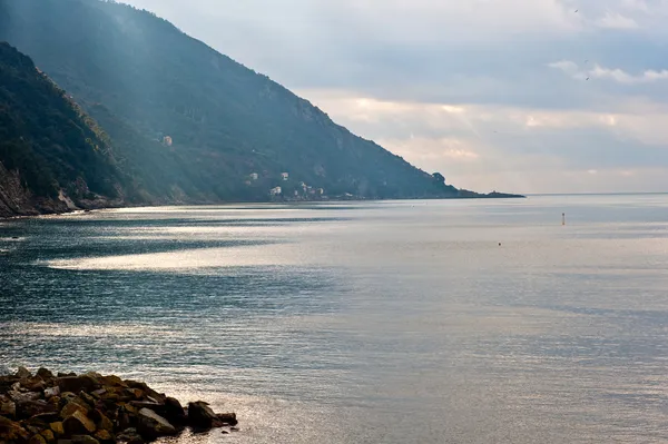 Ligurian kıyısında kış — Stok fotoğraf