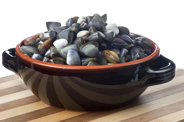 Bowl of clams — Stock Photo, Image