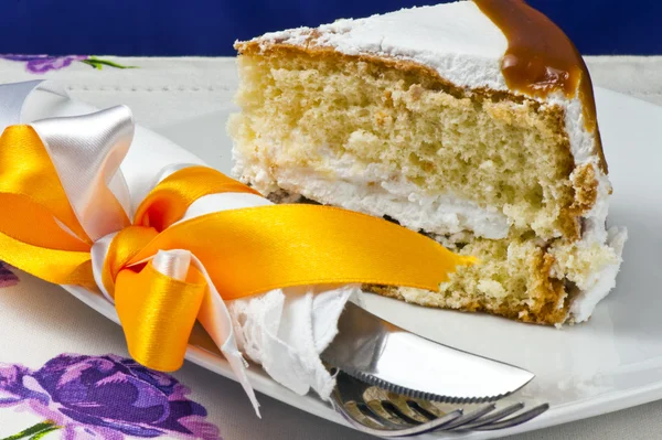 Κρέμα τούρτα με καραμέλα — Φωτογραφία Αρχείου