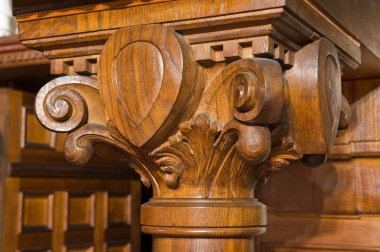 details of an antique fireplace coppedè