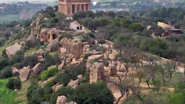 Vadisi Tapınak, agrigento, Sicilya, İtalya — Stok video