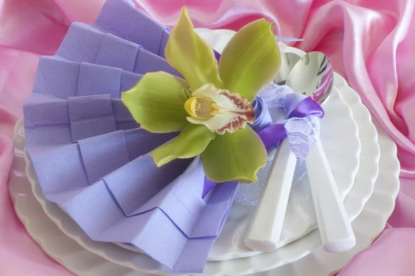 Eleganti tovaglioli origami — Foto Stock