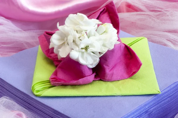 Elegantes servilletas de origami —  Fotos de Stock