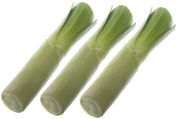 Leeks isolated — Stock Photo, Image