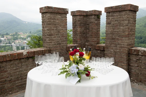 Catering buffet Tercesi castle — Stock Photo, Image