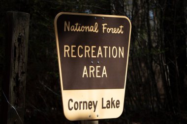 CORNEY GÖLÜ LOUISIANA ABD MARCH 9 2022 KISATCHIE ULUSAL KURUMLARI ARAYI: Corney Gölü 'ndeki Kisatchie Ulusal Orman Bölgesi' ne giriş işareti