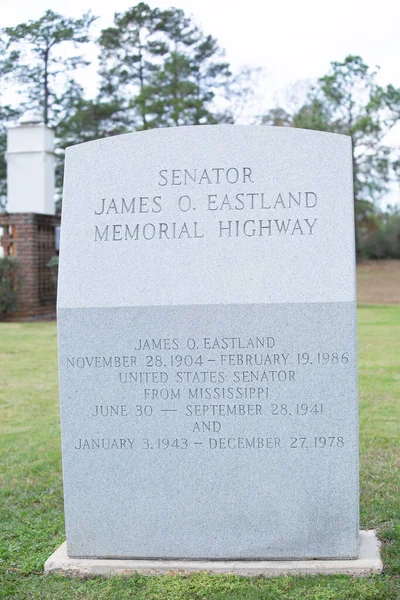 Mississippi Verenigde Staten December 2015 Highway Dedication Marker Voor Late — Stockfoto