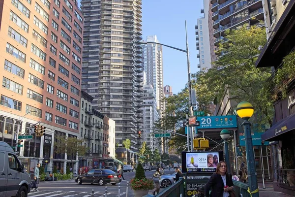 New York Usa Jan 2022 View Looking Uptown Third Avenue — Stockfoto