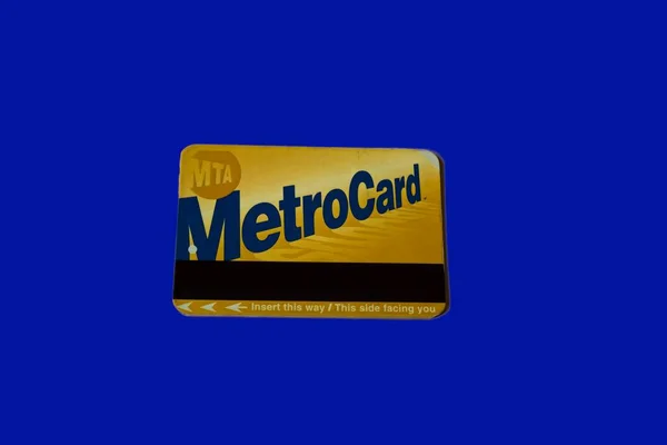 Nueva York Febrero 2022 Omnipresente Tarjeta Metrocard Nueva York Está —  Fotos de Stock