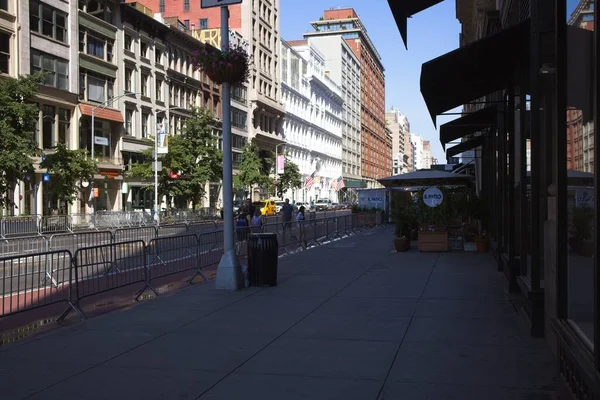New York Usa June 2022 Barricades All Set Fifth Avenue — Fotografia de Stock
