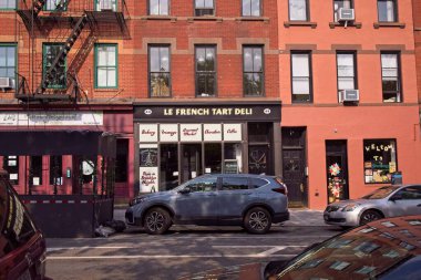 Brooklyn, New York, ABD - 29 Eylül 2022 Le French Tart Deli 'nin ön girişi 44 Henry St