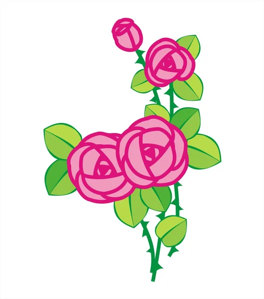 Vector handdraw bloemen — Stockvector