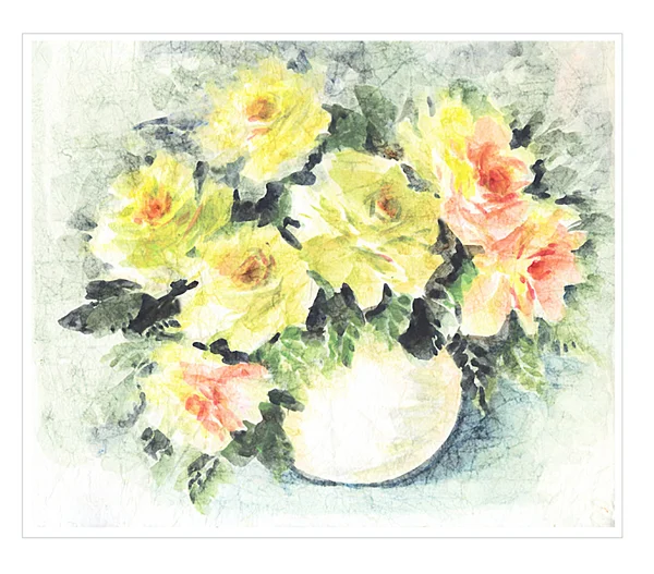 Fleurs aquarelle ornementales — Photo