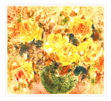 orijinal suluboya çiçek