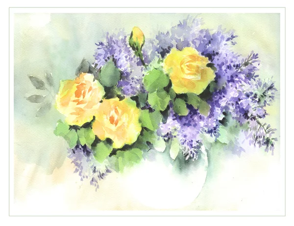 Orginal watercolor flowers painting