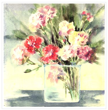 orijinal suluboya çiçek