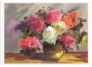 orijinal suluboya çiçek