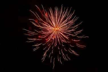 ateş siyah arka planda çalışır.