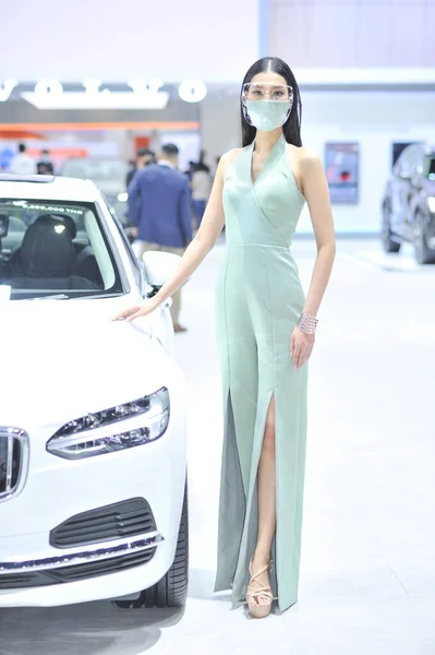 2021年11月30日在泰国曼谷举行的2021年第38届汽车博览会上 曼谷11月30日举行了漂亮的现代博览会 — 图库照片