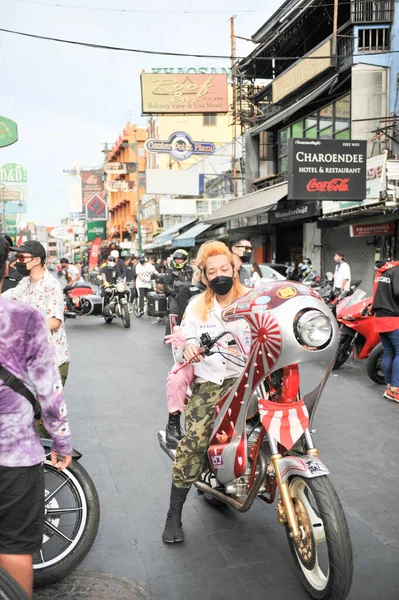 Bangkok Dicember19 Espectáculo Coches Motocicletas Paseo Del Domingo Conducir Khaosan — Foto de Stock