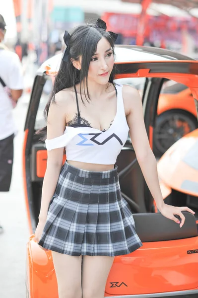 Bangkok Março Show Carro Bonito Toyo Pneus Presente Conexão Tailândia — Fotografia de Stock